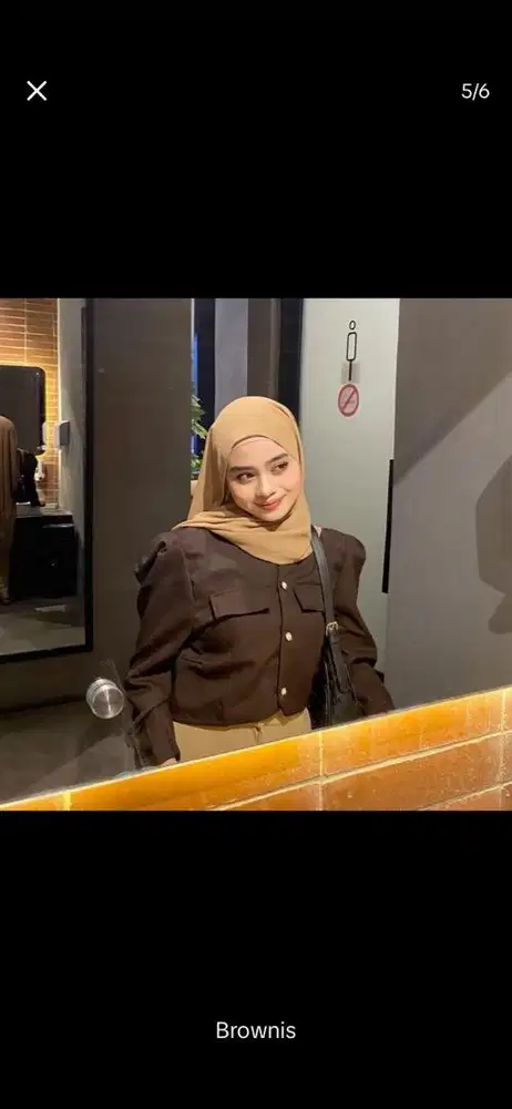 blazer wanita coklat