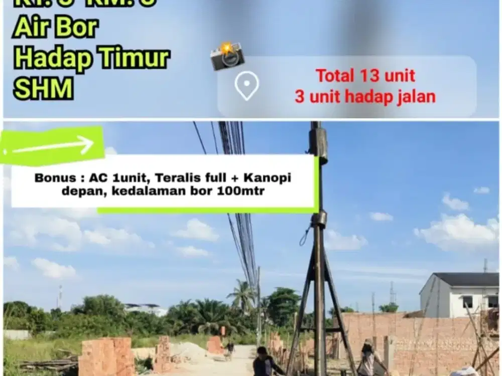 RUMAH BARU TENGAH KOTA, MURAH LOKASI DEKAT JALAN PEMUDA PEKANBARU