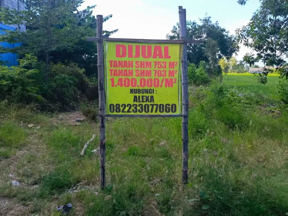 Di Jual Tanah Gresik Strategis daerah Kandangan Cerme Murah