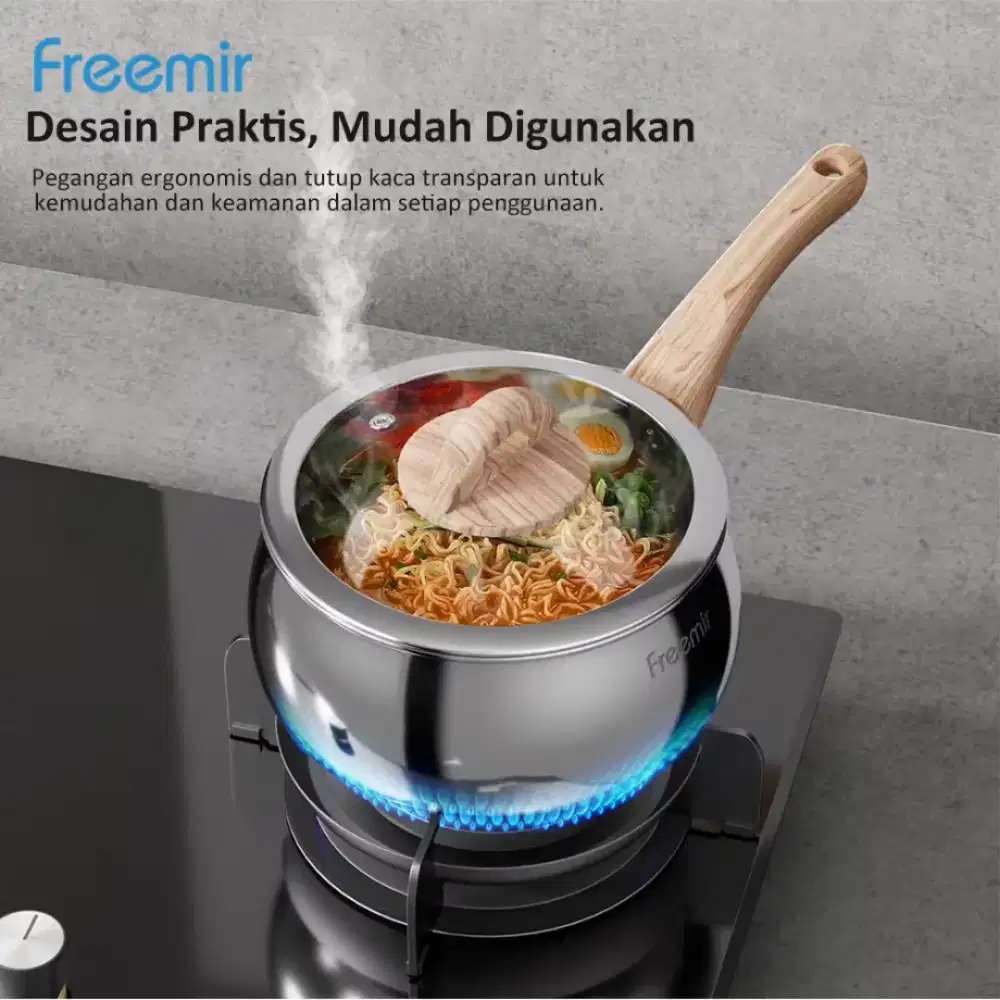 Freemir Electric Panci Kukus Stainless Steel dan Tatakan Kompor