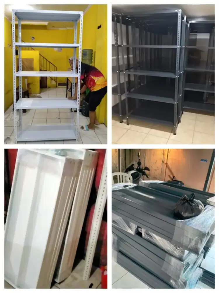 Rak besi siku lubang  Tebal 
5 & 4 susun 100x40x200cm Bisa COD