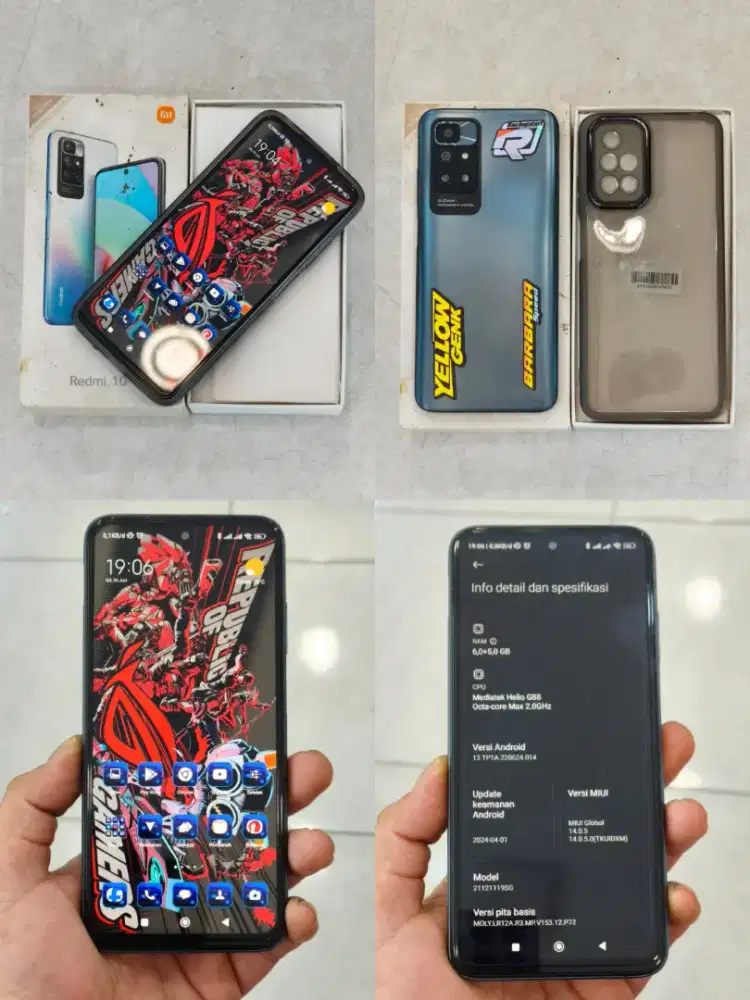 Redmi 10 4G 2022 ram 6+5/128 Fullset Nominus