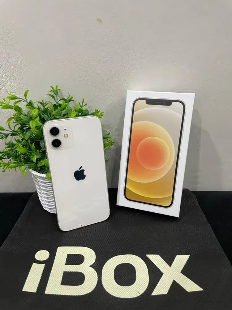 IPhone 12 128GB iBox White mulus Fullset BH 87% Sinyal Permanent