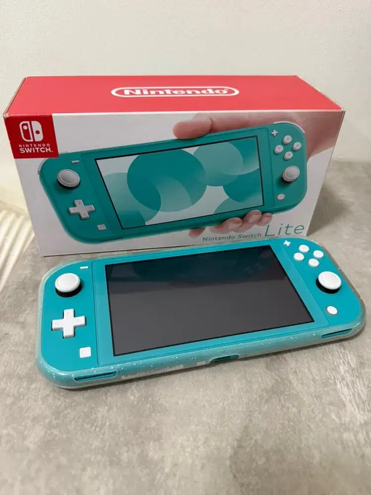 Nintendo Switch Lite Turquoise– Fullset + Bonus Aksesoris