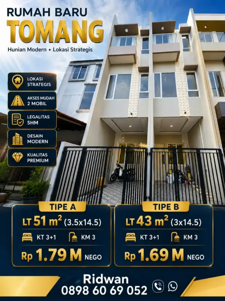 IP2623:  Rumah Baru Lokasi Strategis Komplek Tomang