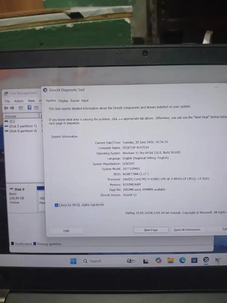 Laptop Lenovo ThinkPad T470s