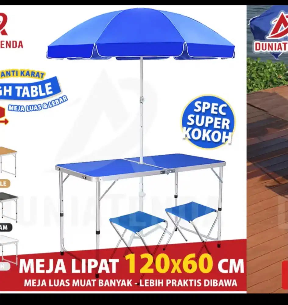 Payung meja jualan ples tripod payung nya