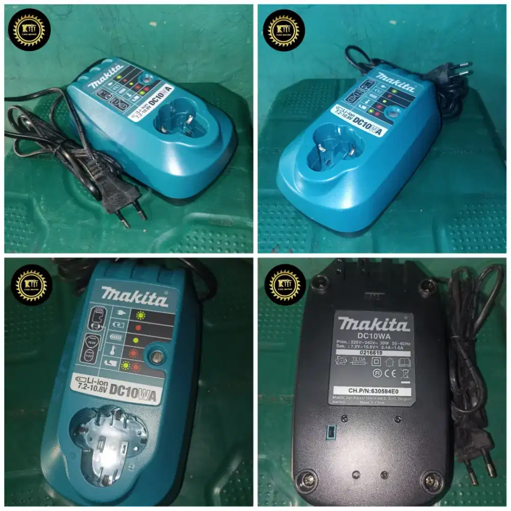 Charger Makita DC10WA untuk baterai 7.2V dan 10.8V