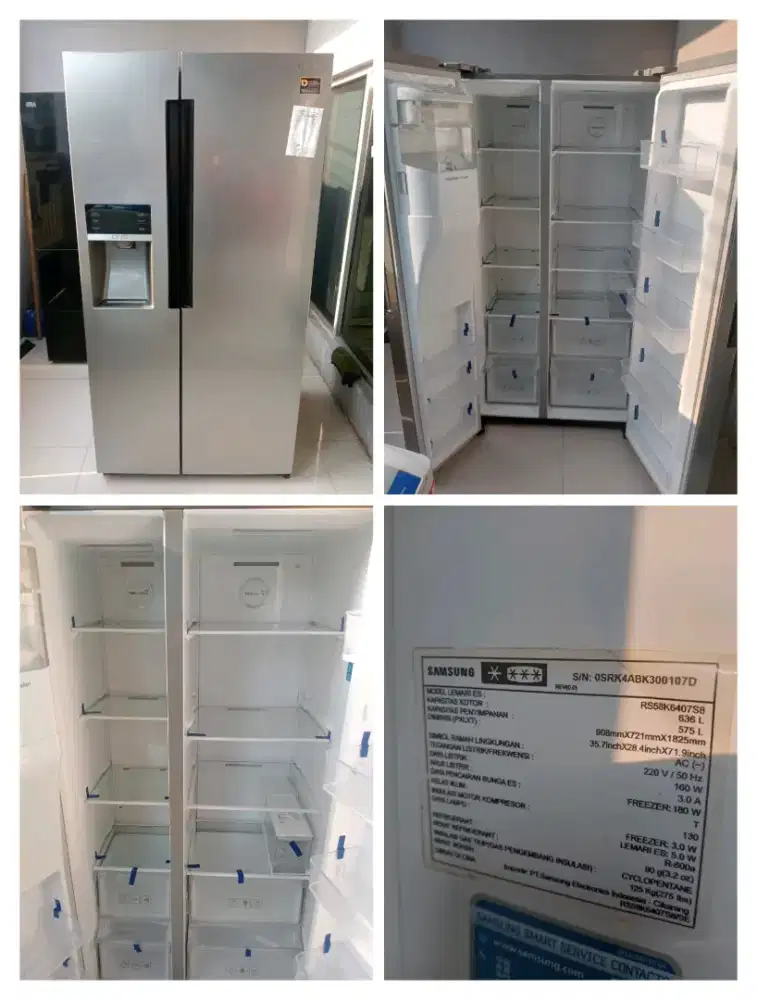 Kulkas side by side Samsung inverter dispenser
