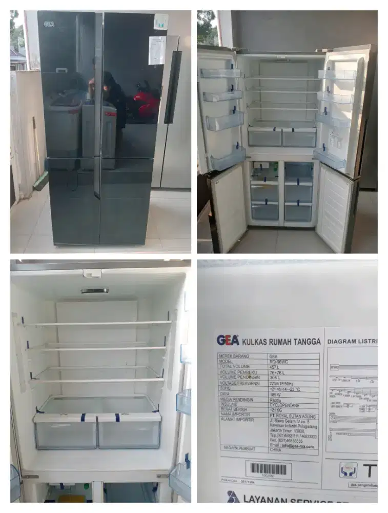 Kulkas side by side GEA 4 pintu