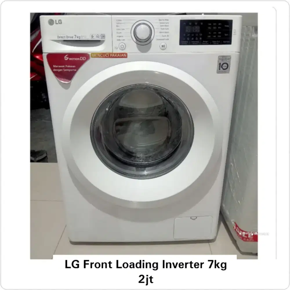Mesin cuci Front loading Lg inverter 7 kg