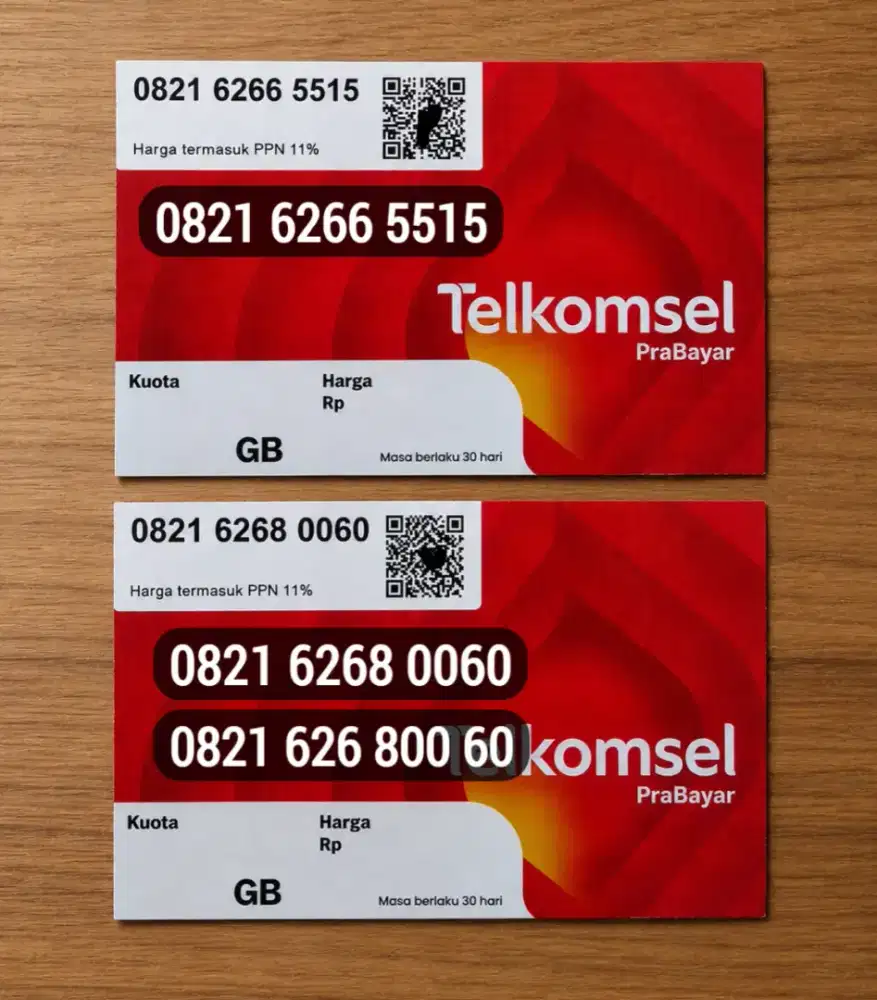 Kartu Telkomsel Nomor Cantik Rapi (Kuota 3 GB)