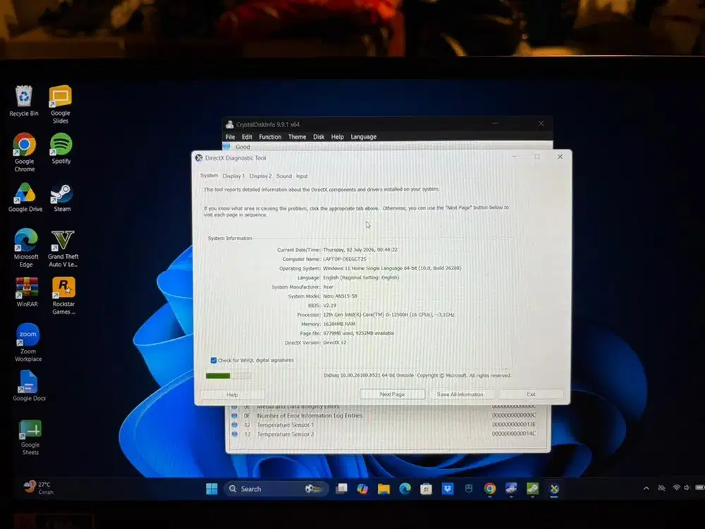 Acer Nitro AN515-58 RTX 3050