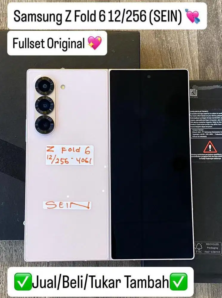 Samsung Zfold 6 12/256 Gb Pink Resmi Sein