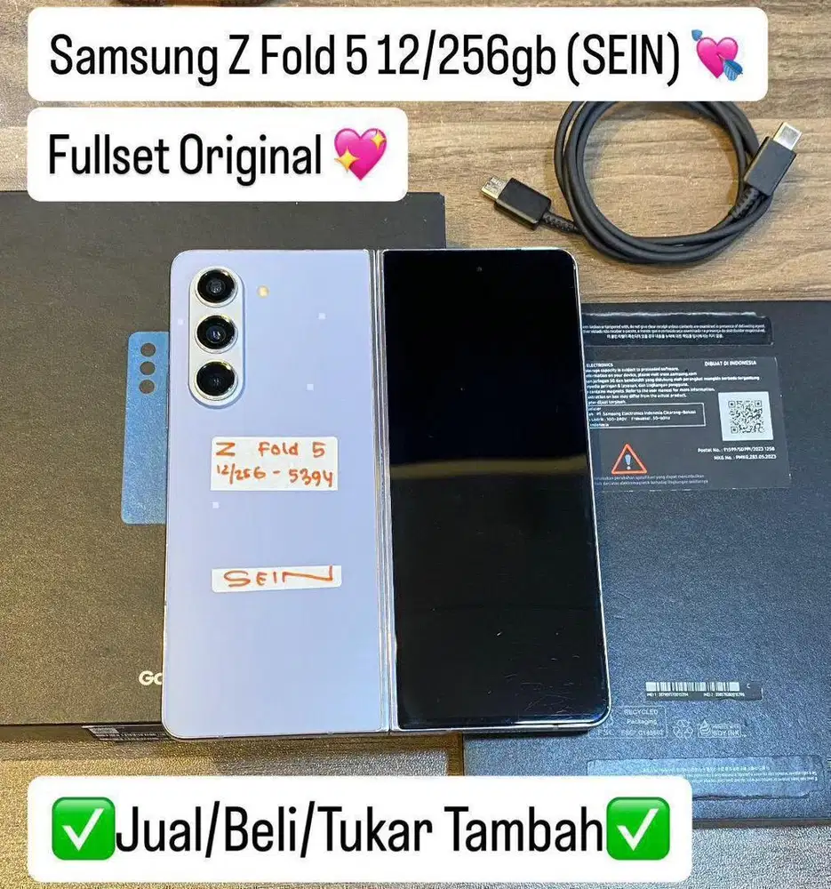 Samsung Zfold 5 12/256 Gb Blue Resmi sein