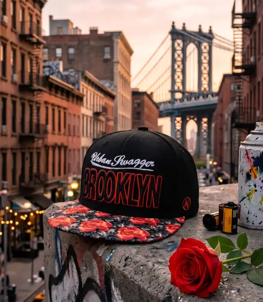 Topi Snapback Brooklyn Urban Swagger Original Second Warna Hitam