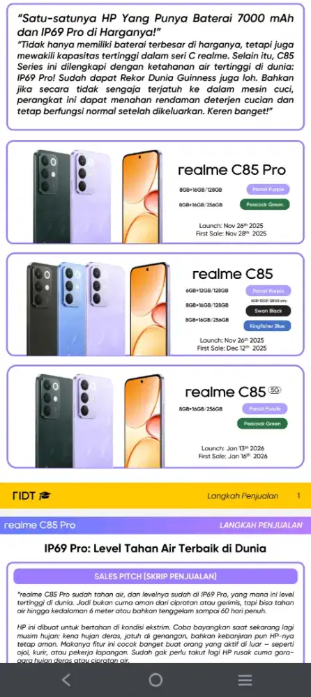 REALME C85 4G 8/128 & 8/256
