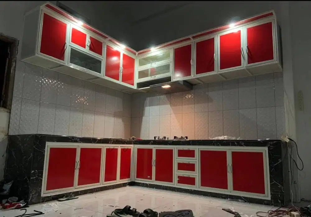 Kitchenset alumuniumnpaling murah surabaya lemari dapur
