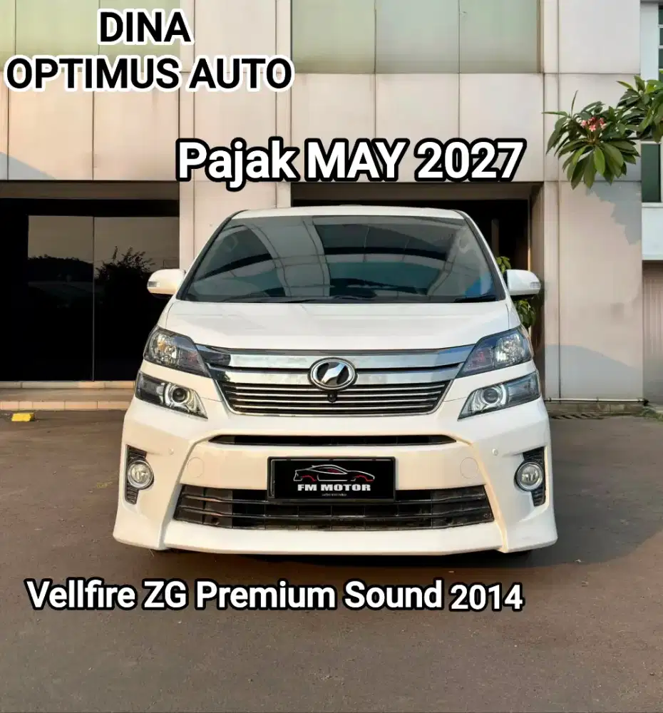 Toyota Vellfire ZG Premium Sound 2014 AT 2.4, Low Km, Pajak MAY 2027