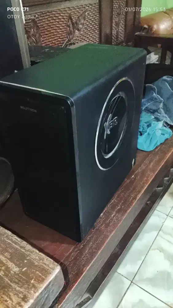 Subwoofer pasif merk Polytron eks aktif