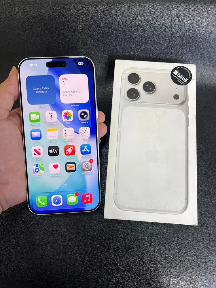 iPhone 17 Promax 2TB Silver Second Original Resmi