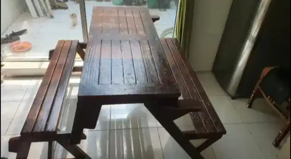 Dijual bangku meja lipat kayu
