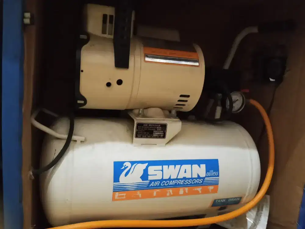 Kompresor swan oilees 24 liter bekas bergaransi