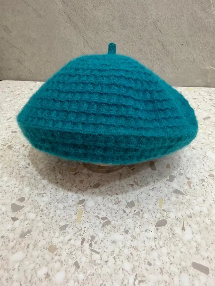 Topi bulu beret fashion import premium