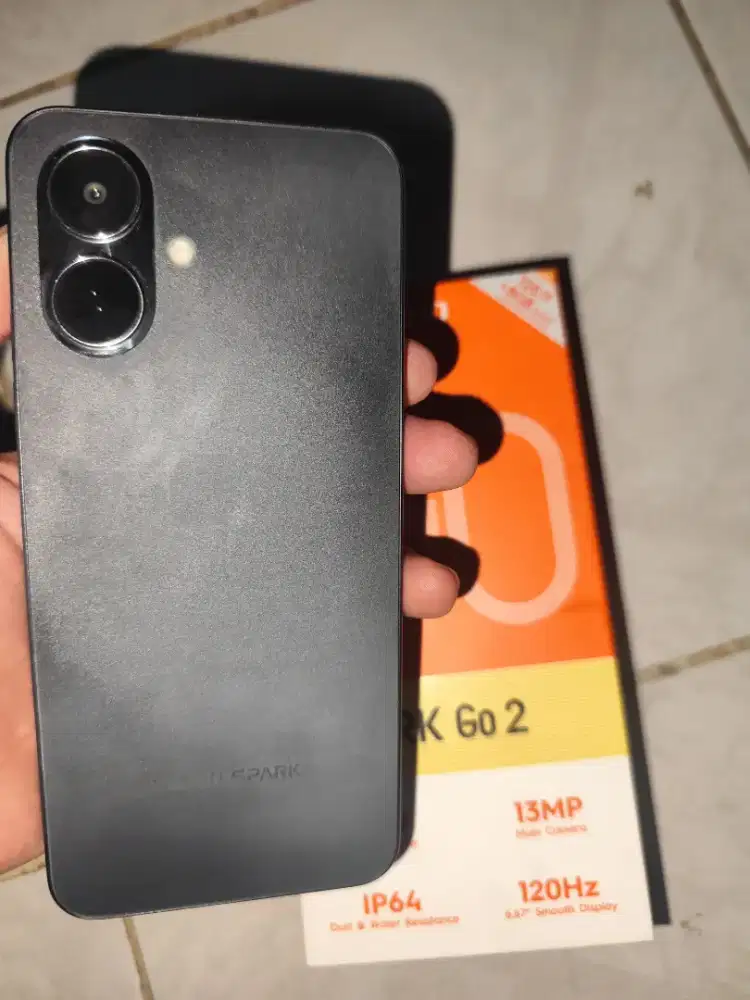 tecno spark go 2 4/128 mulus,lengkap hp dus cas,nominus,