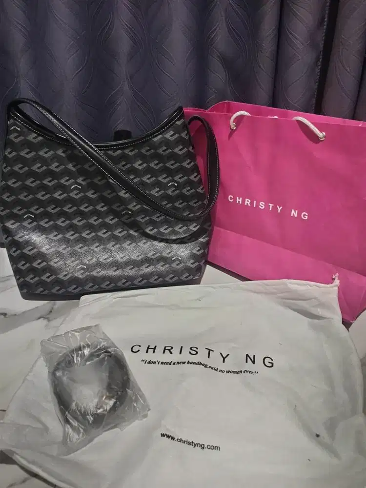 Christy NG Alesso Medium Hobo Bag Black