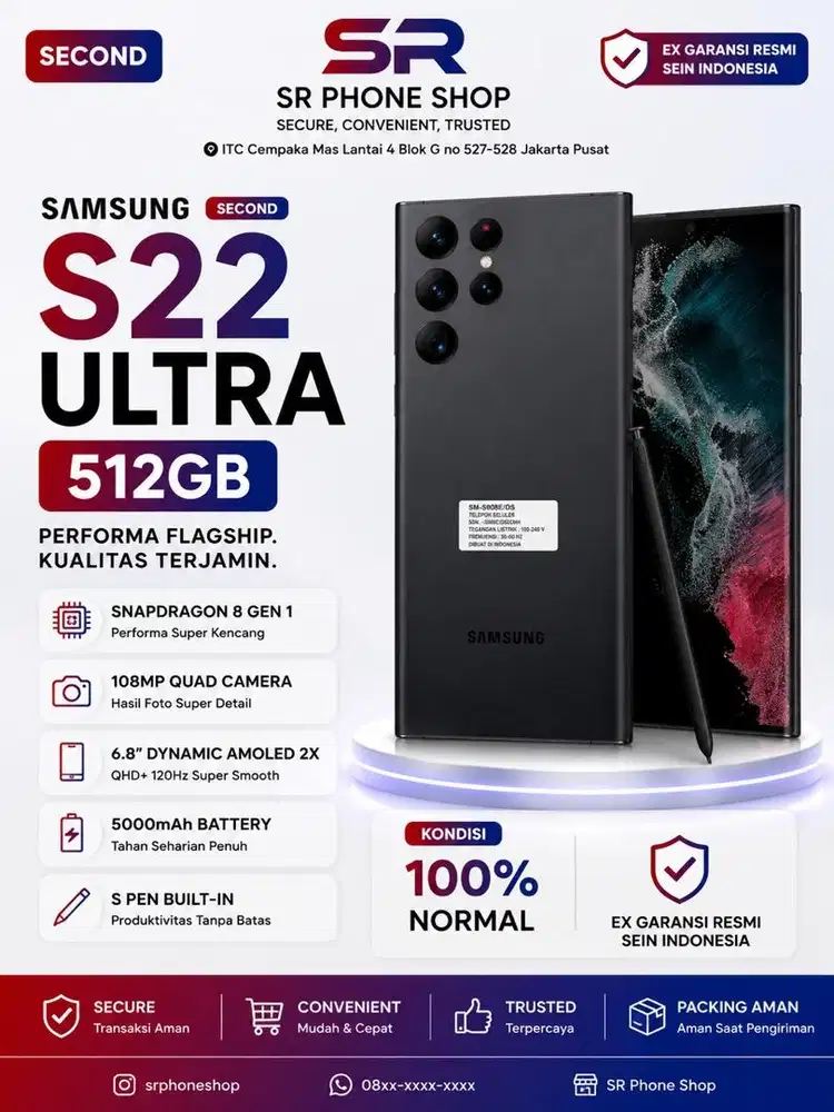 Samsung S22 Ultra 512GB sein