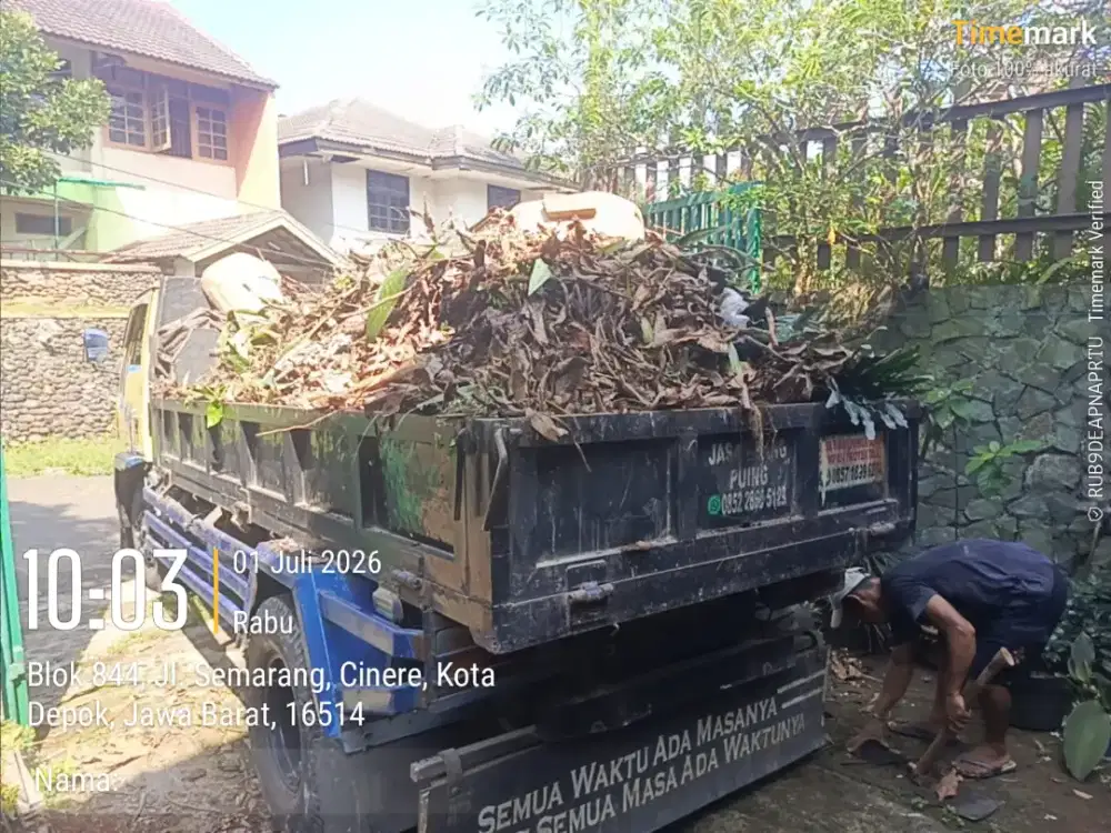 Jasa buang puing dan angkutan sampah