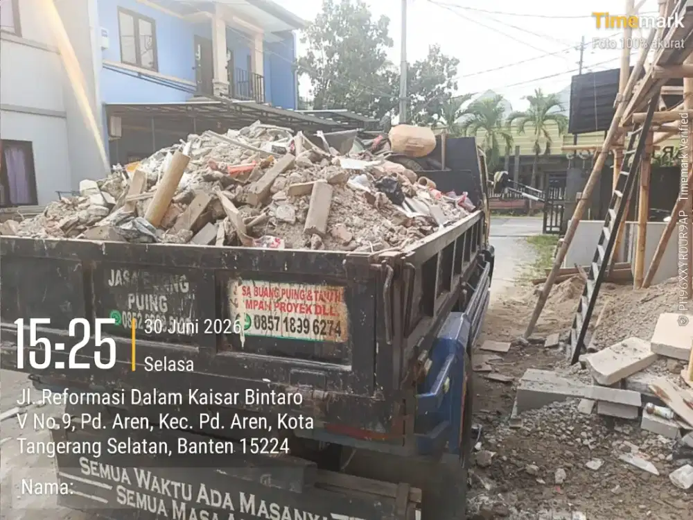 Jasa buang puing dan sampah