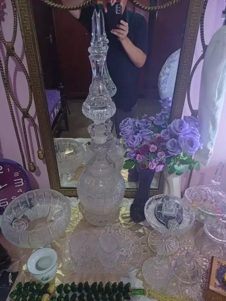 Pajangan lampu hias Kristal bohemia