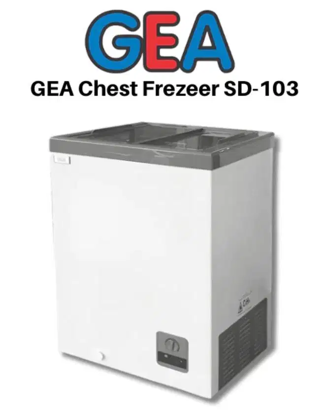 Freezer Gea 100 liter like new, pemakaian 3 bulan