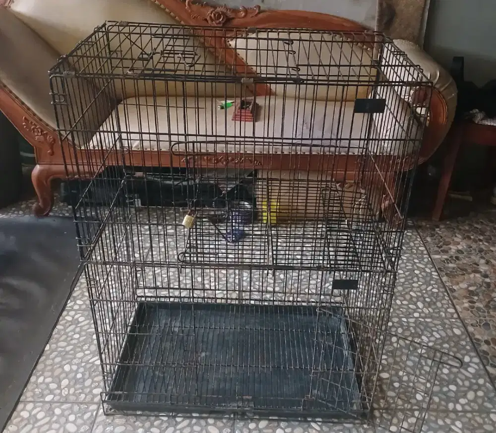 Kandang besi 2 susun P76cm T100cm L45cm