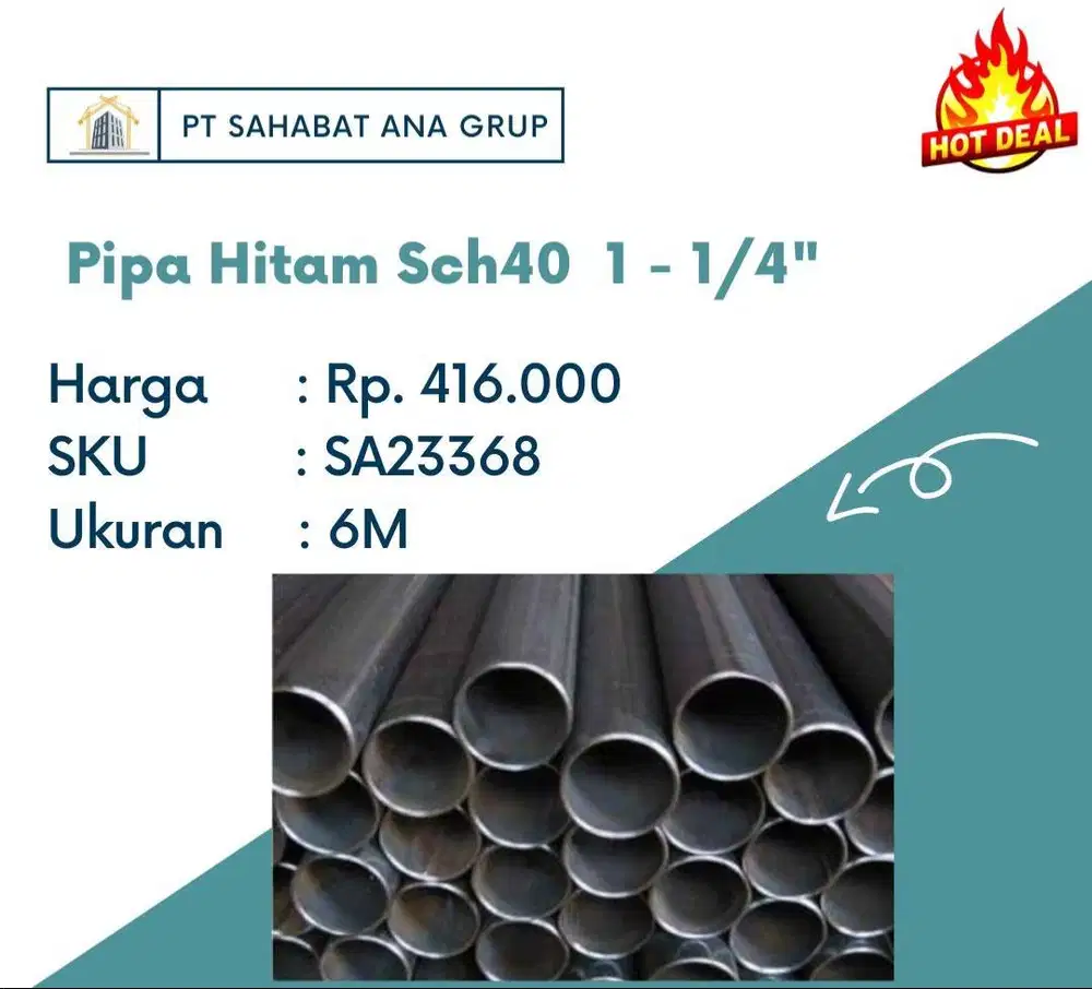 Pipa Hitam sch40  1 - 1/4