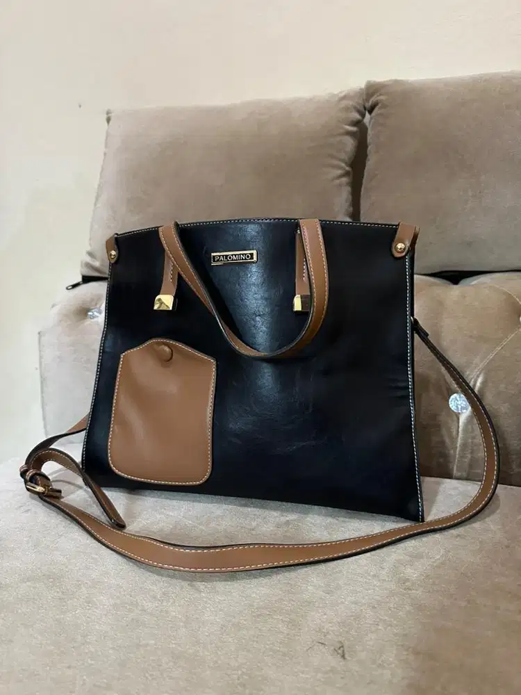 Tas Wanita Office Look Hitam Coklat