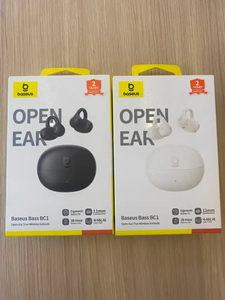HF Tws Baseus BC 1 Open Ear Black / White