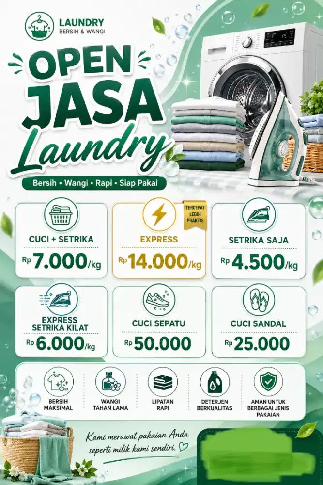 Open jasa laundry rumahan