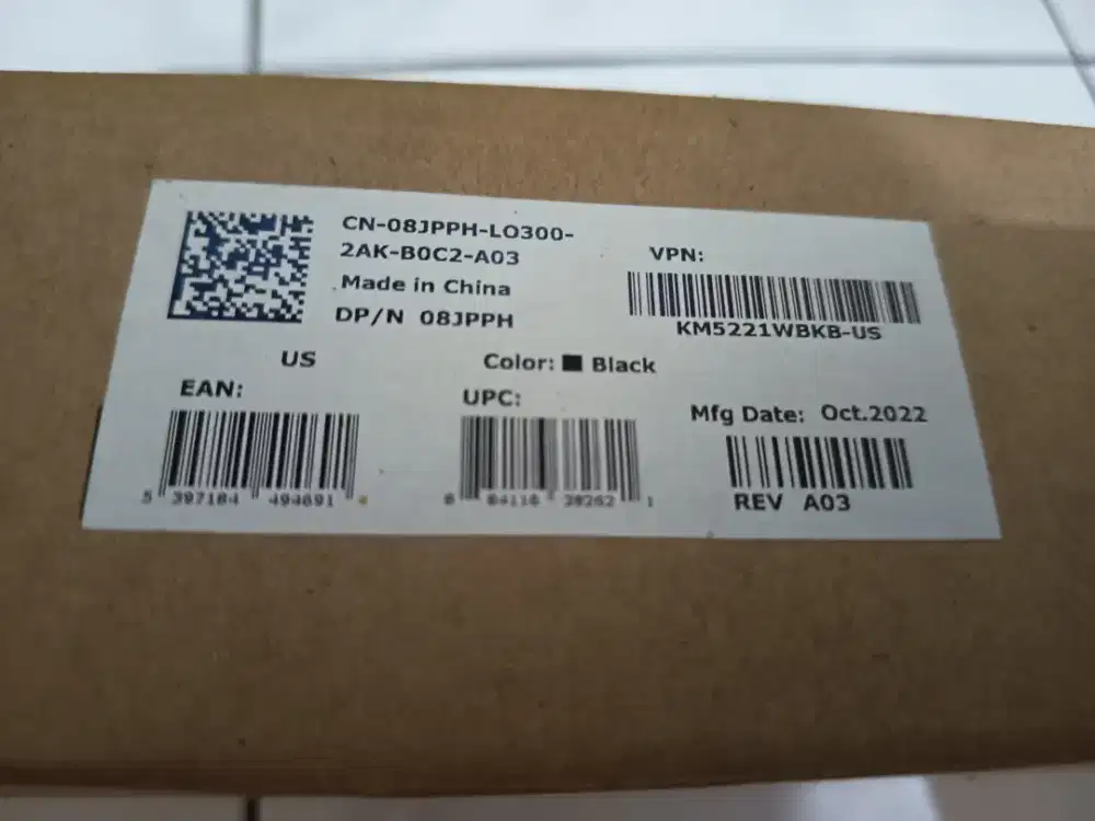 Dell Keyboard dan Mouse KM5221W Wireless dengan Baterai