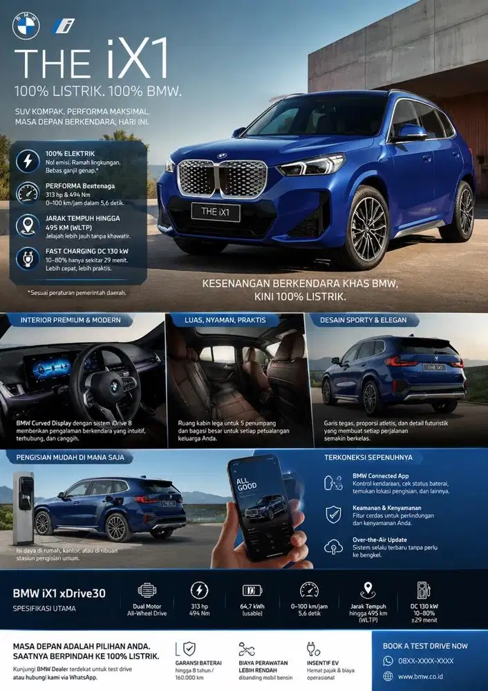 BMW iX1 EV KONDISI BARU