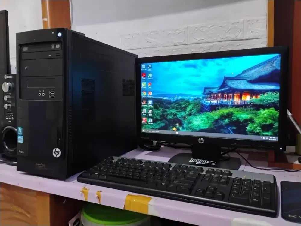 Pc HP intel core i5 + ram 8gb + monitor 19inch siap pakai