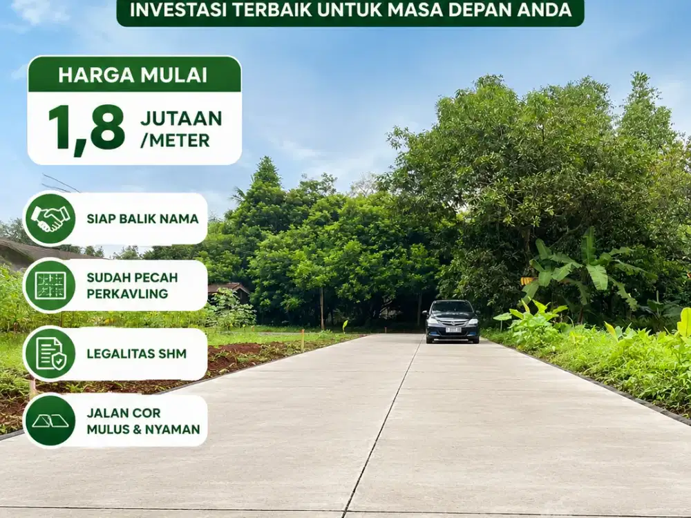 Dijual Murah Tanah Kavling Strategis 5 Menit Gerang Toll Burangkeng, SHM