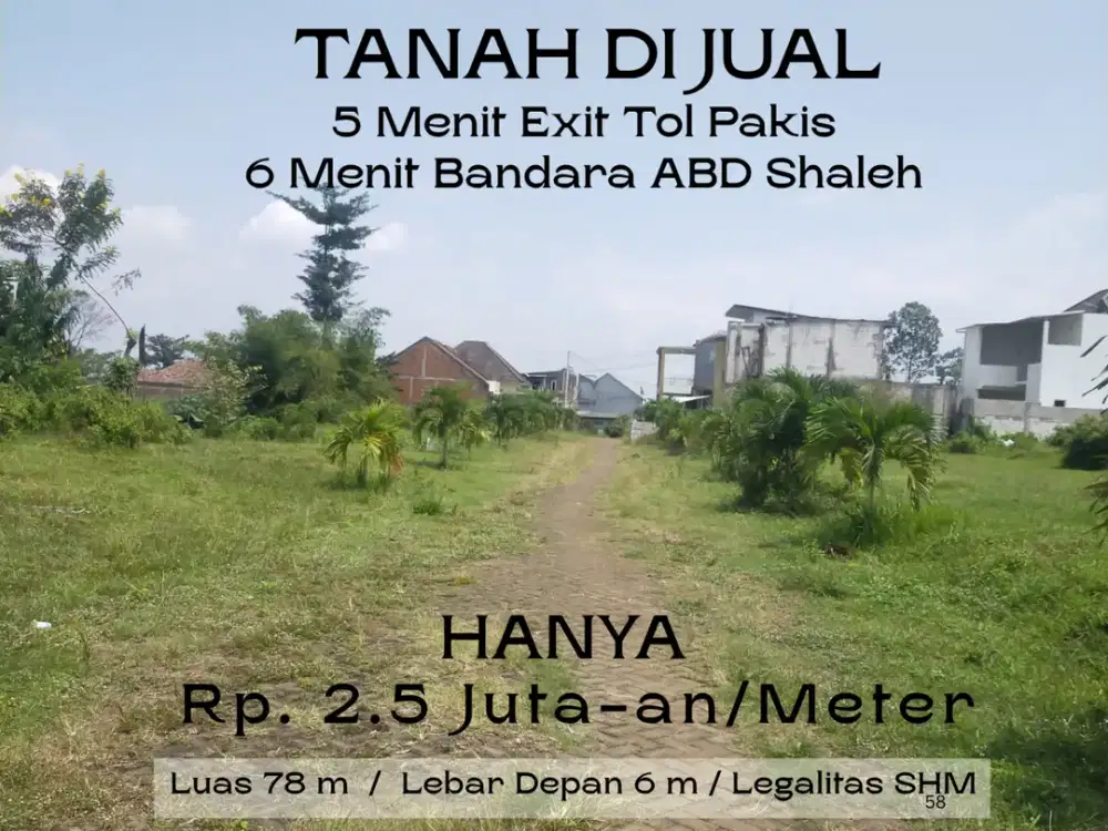 SHM Pecah Tanah Malang Untuk Bangun Rumah 3 Menit Exit Tol Pakis Malang