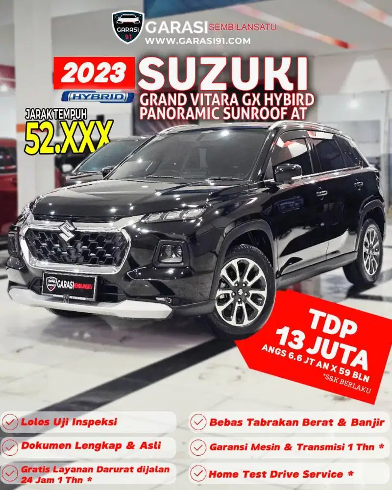 ‼️TDP 13 JT‼️SUZUKI GRAND VITARA GX HYBIRD AT 2023