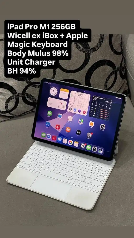iPad Pro M1 11” 256GB Gray wifi Cell Gray ex iBox+Apple Magic Keyboard