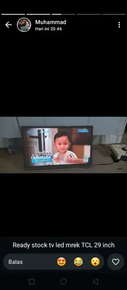 Redy stok tv led mrek TCL 29 inch