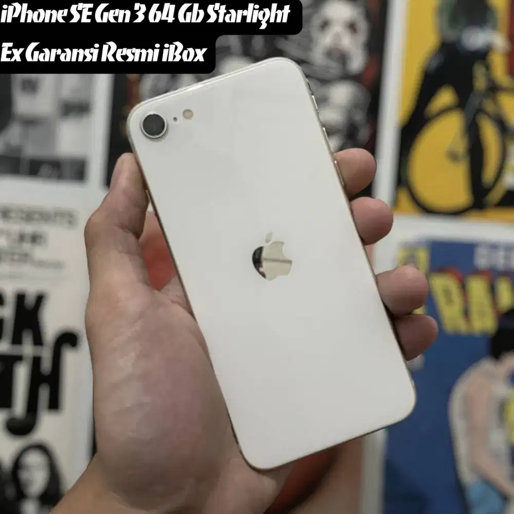 iPhone SE Gen 3 2022 64 Gb Starlight Ex Garansi Resmi iBox
