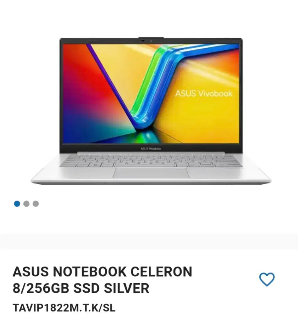 ASUS NOTEBOOK CELERON 8/256GB SSD SILVER